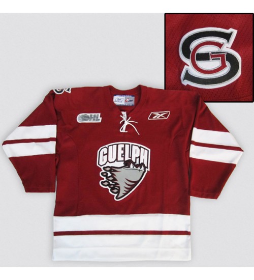 Custom OHL Guelph Storm 2007-09 Hockey Jersey Road Red